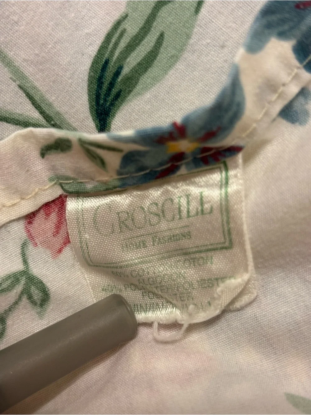 Vint Croscill Floral “Iris” Twin Sheet Set Flat Fitted Pink Tulip Morning Glory